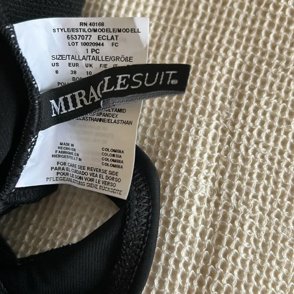 Miraclesuit®Eclat One Piece, Black size 8, NWOT